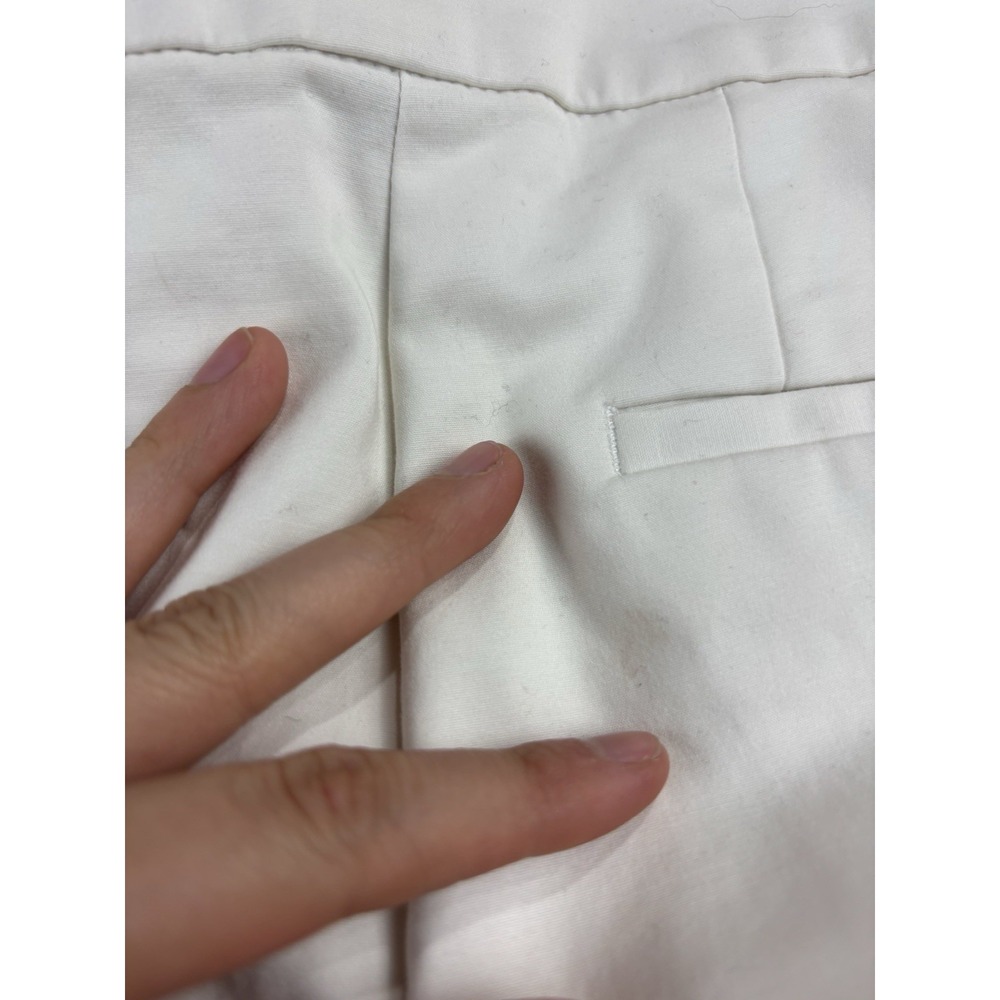 Boden Cropped White Straight Leg Chino Pants Sz 4P Petite Minimalist Coastal SEE - Picture 6 of 8